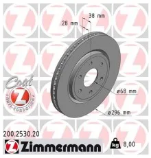 Тормозной диск ZIMMERMANN 200.2530.20