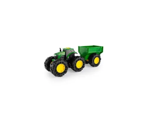 Спецтехника John Deere Kids Monster Treads с прицепом и большими колесами (47353)