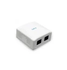 Комп'ютерна розетка Cablexpert RJ45x2 UTP, cat.6 (NCAC-2U6-01)