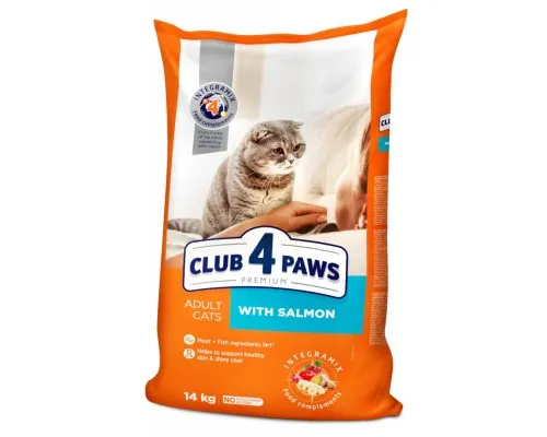 Сухий корм для кішок Club 4 Paws Преміум. З лососем 14 кг (4820083909238)