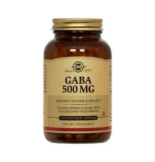 Аминокислота Solgar GABA (Гамма-Аминомасляная Кислота), GABA, 500 мг, 100 вегет (SOL01211)
