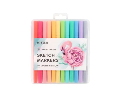 Набір маркерів Kite Pastel sketch, 12 кольорів (K22-045)