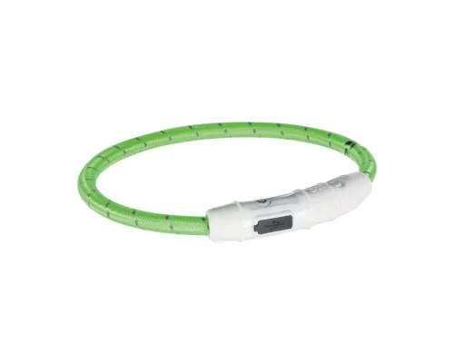 Ошейник для животных Trixie светящийся с USB M-L 45 см/7 мм зеленый (4053032127012)