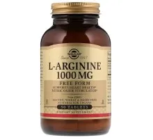Амінокислота Solgar L-Аргінін, L-Arginine, 1000 мг, 90 таблеток (SOL-00150)