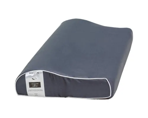 Подушка MirSon ортопедична 6112 Delicate satin Iron grey Kiddy Boy 50х29х5/ (2200003262667)