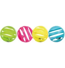 Іграшка для котів Trixie М'ячики пластикові з дзвіночками 4 см (набір 4 шт.) (4011905045214)