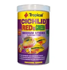 Корм для рыб Tropical Cichlid Red&Green Medium Sticks в палочках 1 л (5900469637265)