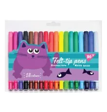Фломастери Yes Kittycon, 18 кольорів (650489)