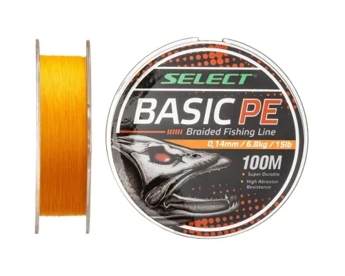 Шнур Select Basic PE 150m Помаранч 0.08mm 8lb/4kg (1870.27.70)