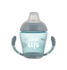 Поїльник-непроливайка Canpol babies з м'яким силіконовим носиком Sea Life сірий 230 мл (56/501_grey)