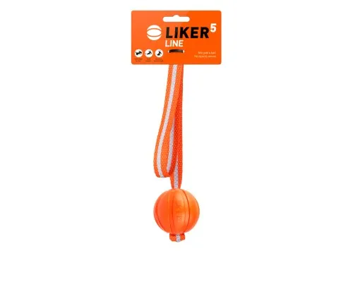 Игрушка для собак Liker Line Мячик с лентой 5 см (6286)