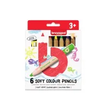 Олівці кольорові Bruynzeel 6 кольорів м'які + стругачка для олівців (8712079420895)
