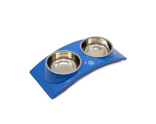 Посуд для собак KIKA Миска RAINBOW подвійна M синя (SDML990352MM)