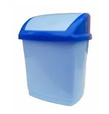Контейнер для мусора Горизонт Домик Голубой 1.7 л (гор-02034/блакитний)