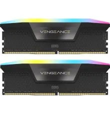 Модуль памяти для компьютера DDR5 32GB (2x16GB) 6000 MHz Vengeance RGB Black Corsair (CMH32GX5M2E6000Z36)