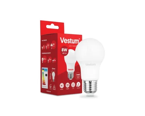 Лампочка Vestum A55 8W 4100K 220V E27 (1-VS-1107)