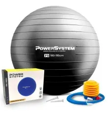 М'яч для фітнесу Power System PS-4013 O75 cm PRO Gymball Black (4013BK-0)