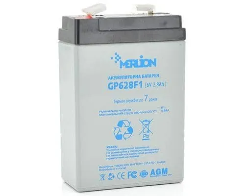 Батарея до ДБЖ Merlion MERLION AGM GP628F1 6 V-2,8Ah (GP628F1)