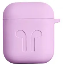 Чохол для навушників 2E для Apple AirPods Pure Color Silicone Imprint 1.5 мм Lavende (2E-AIR-PODS-IBSI-1.5-LV)