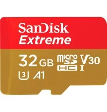 Карта пам'яті SanDisk 32GB microSDHC class 10 UHS-I A1 V30 Extreme (SDSQXAF-032G-GN6GN)