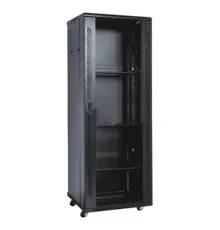 Шкаф напольный Kingda 27U 19" 600x600 RAL9004 (KD-002-6627)