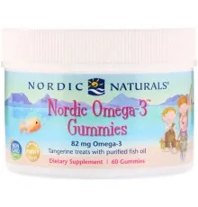 Жирні кислоти Nordic Naturals Омега-3, Смак Мандарина, Omega-3, 60 жувальних цукерок (NOR-30130)