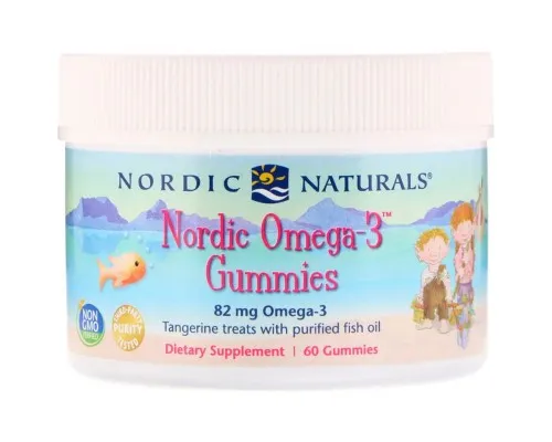 Жирные кислоты Nordic Naturals Омега-3, Вкус Мандарина, Omega-3, 60 жевательных конфет (NOR-30130)