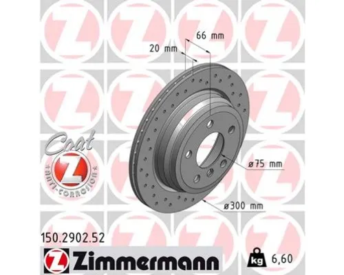 Тормозной диск ZIMMERMANN 150.2902.52