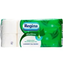 Туалетная бумага Regina Aloe Vera 18 м 150 отрывов 3 слоя 8 рулонов (8004260268554/8004260499088)