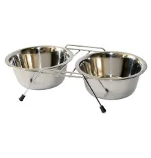 Посуд для собак KIKA Підставка з двома мисками KIKA 450 мл (ANKAEDD02)