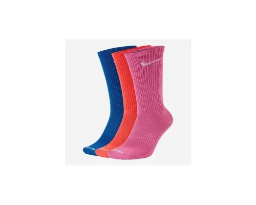 Шкарпетки Nike U NK EVERYDAY PLUS LTWT CREW 3PR DC7537-902 42-46 3 пари Мультиколор (194500697874)