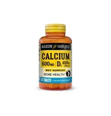 Минералы Mason Natural Кальций 600 мг + витамин D3, Calcium 600 mg Plus Vitamin D3, (311845088956)