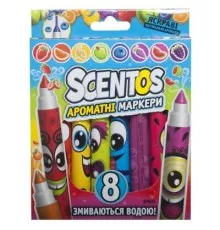 Набор для творчества Scentos ароматные маркеры для рисования Плавная линия 8 цв (40605)