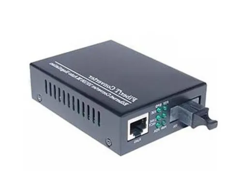 Медіаконвертер Merlion 10/100Base-TX to 100Base-F 1310нм, SM, SC/RJ-45, 25 км + БП (HTB-3100A / 1310_WDM)