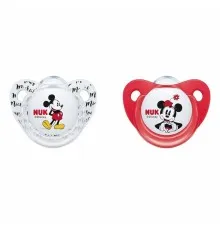 Пустышка Nuk Trend Disney Mickey от 0 до 6 мес. 2 шт Красная с белым (3953118)