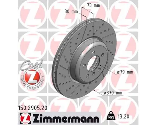 Тормозной диск ZIMMERMANN 150.2905.20