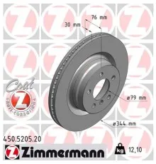 Тормозной диск ZIMMERMANN 450.5205.20