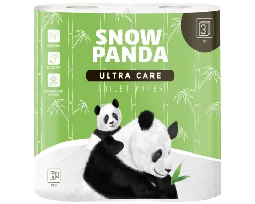 Туалетний папір Сніжна Панда Ultra Care 3 шари 4 рулони (4820183970930)