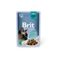 Влажный корм для кошек Brit Premium Cat 85 г (филе говядины в соусе) (8595602518555)