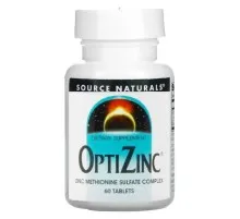 Мінерали Source Naturals ОптиЦинк, 30 мг, OptiZinc, 60 таблеток (SN0847)