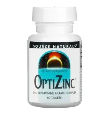 Мінерали Source Naturals ОптиЦинк, 30 мг, OptiZinc, 60 таблеток (SN0847)