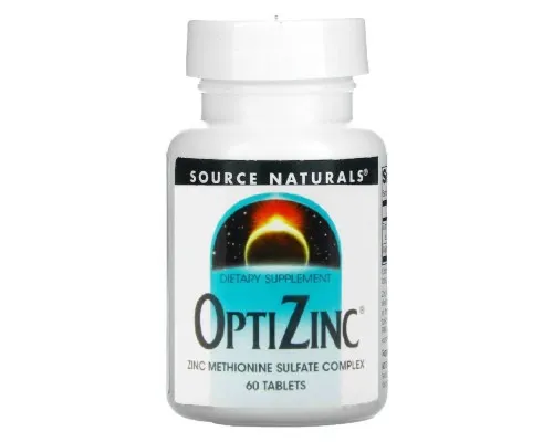 Мінерали Source Naturals ОптиЦинк, 30 мг, OptiZinc, 60 таблеток (SN0847)