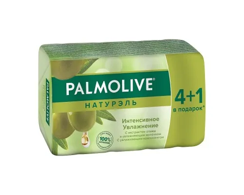 Тверде мило Palmolive Натурель Інтенсивне зволоження з екстрактом Оливи і зволожуючим молочком 5 x 70 г (8693495033046)