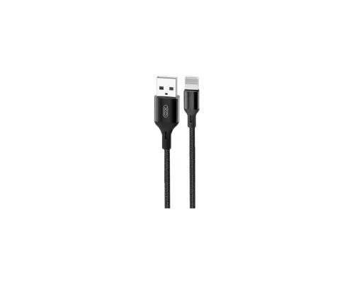Дата кабель USB 2.0 AM to Lightning 1.0m NB143 Braided Black XO (XO-NB143i1-BK)