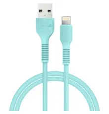 Дата кабель USB 2.0 AM to Lightning 1.2m AL-CBCOLOR-L1MT Mint ACCLAB (1283126518195)