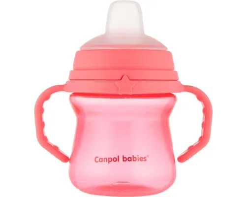 Поильник-непроливайка Canpol babies с силиконовым носиком FirstCup 150 мл Розовая (56/614_pin)