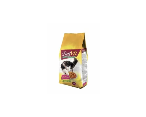 Сухий корм для кішок DeliVit Adult Mix з мясом, злаками та вітамінами 20 кг (8014556125300)