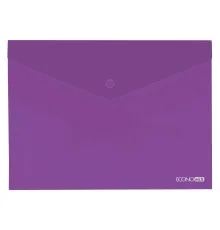 Папка - конверт Economix А4 180 мкм фактура "глянець", фіолетова (E31301-12)
