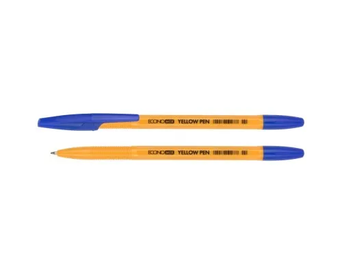 Ручка кулькова Economix YELLOW PEN 0,5 мм. Корпус жовтий, пише синім (E10187-02)