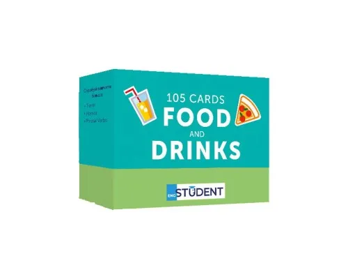 Обучающий набор English Student Карточки для изучения английского языка Food and Drinks, украинский (591225967)